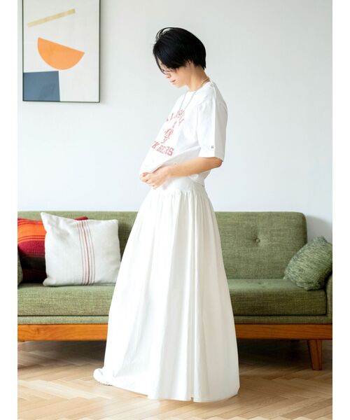 Russell Athletic（ラッセルアスレティック）の「RUSSELL別注 ショートTee（Tシャツ/カットソー・レディース・オフホワイト/ライトグレー/ネイビー・FREE）」の11枚目の写真