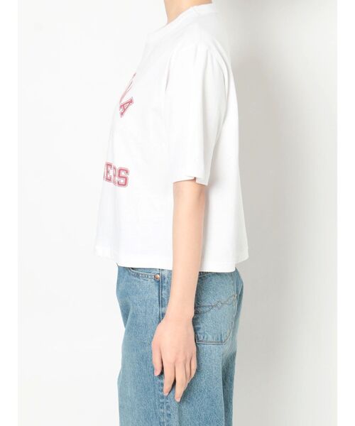 Russell Athletic（ラッセルアスレティック）の「RUSSELL別注 ショートTee（Tシャツ/カットソー・レディース・オフホワイト/ライトグレー/ネイビー・FREE）」の8枚目の写真