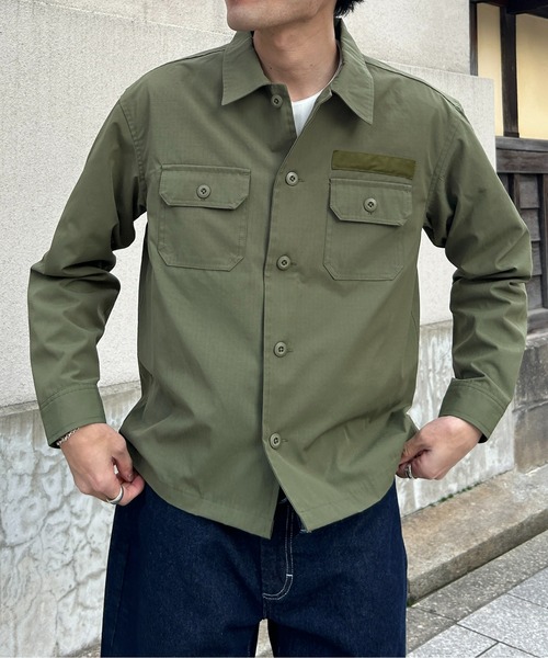 CPCM（シーピーシーエム）の「バック刺繍ミリタリーシャツ（シャツ/ブラウス・メンズ・ブラック/カーキ・MEDIUM/LARGE）」の13枚目の写真