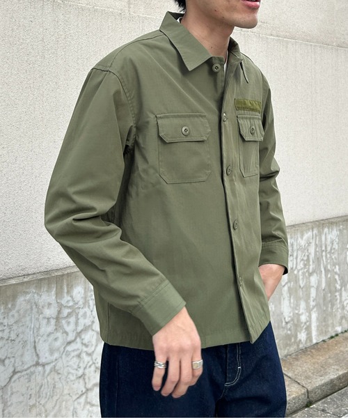 CPCM（シーピーシーエム）の「バック刺繍ミリタリーシャツ（シャツ/ブラウス・メンズ・ブラック/カーキ・MEDIUM/LARGE）」の14枚目の写真