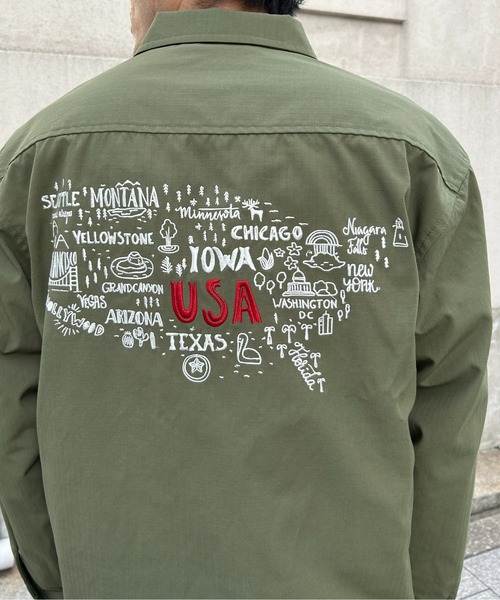 CPCM（シーピーシーエム）の「バック刺繍ミリタリーシャツ（シャツ/ブラウス・メンズ・ブラック/カーキ・MEDIUM/LARGE）」の17枚目の写真