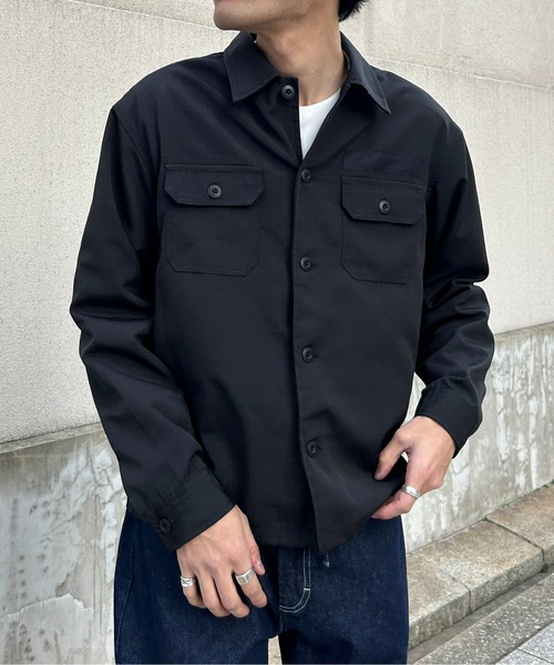 CPCM（シーピーシーエム）の「バック刺繍ミリタリーシャツ（シャツ/ブラウス・メンズ・ブラック/カーキ・MEDIUM/LARGE）」の6枚目の写真