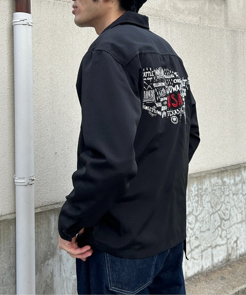 CPCM（シーピーシーエム）の「バック刺繍ミリタリーシャツ（シャツ/ブラウス・メンズ・ブラック/カーキ・MEDIUM/LARGE）」の5枚目の写真