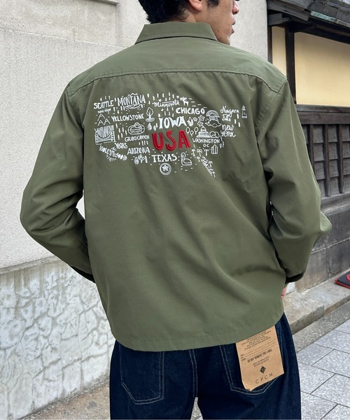 CPCM（シーピーシーエム）の「バック刺繍ミリタリーシャツ（シャツ/ブラウス・メンズ・ブラック/カーキ・MEDIUM/LARGE）」の19枚目の写真
