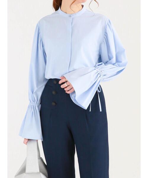 Te chichi（テチチ）の「袖リボンキャンディースリーブブラウス（シャツ/ブラウス・レディース・オフホワイト/サックスブルー/ブラック・ﾌﾘ-）」の4枚目の写真