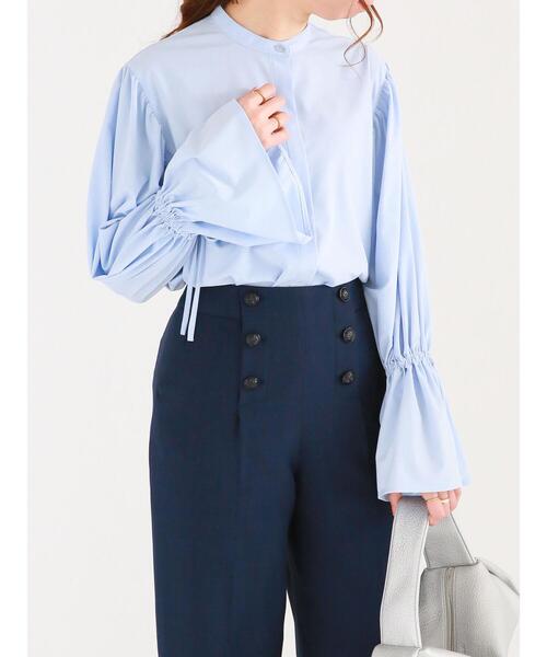 Te chichi（テチチ）の「袖リボンキャンディースリーブブラウス（シャツ/ブラウス・レディース・オフホワイト/サックスブルー/ブラック・ﾌﾘ-）」の9枚目の写真