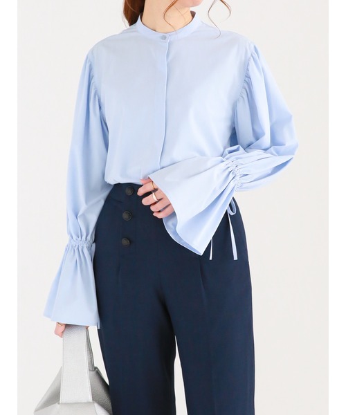 Te chichi（テチチ）の「袖リボンキャンディースリーブブラウス（シャツ/ブラウス・レディース・オフホワイト/サックスブルー/ブラック・ﾌﾘ-）」の3枚目の写真