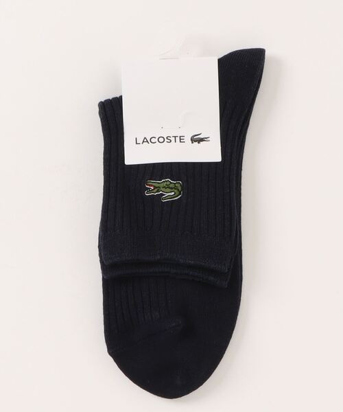LACOSTE（ラコステ）の「《LACOSTE》3×2 リブ定番クルー（ソックス/靴下・レディース・グレー/ブラック/ホワイト/ネイビー・22-24）」の4枚目の写真