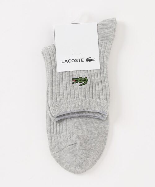 LACOSTE（ラコステ）の「《LACOSTE》3×2 リブ定番クルー（ソックス/靴下・レディース・グレー/ブラック/ホワイト/ネイビー・22-24）」の3枚目の写真