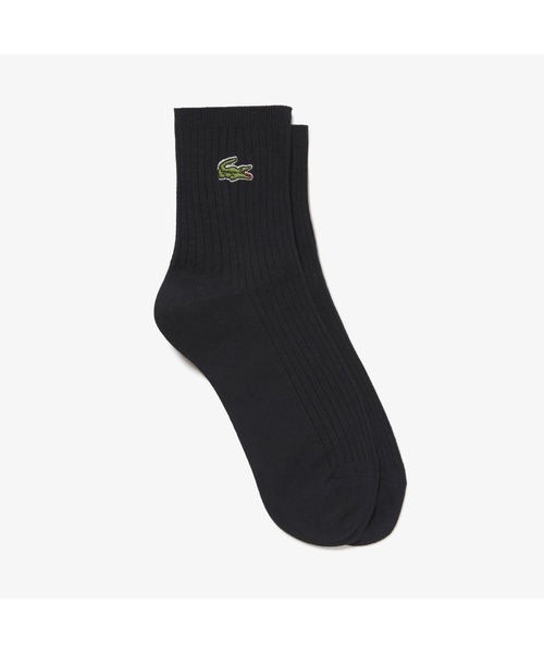 LACOSTE（ラコステ）の「《LACOSTE》3×2 リブ定番クルー（ソックス/靴下・レディース・グレー/ブラック/ホワイト/ネイビー・22-24）」の6枚目の写真