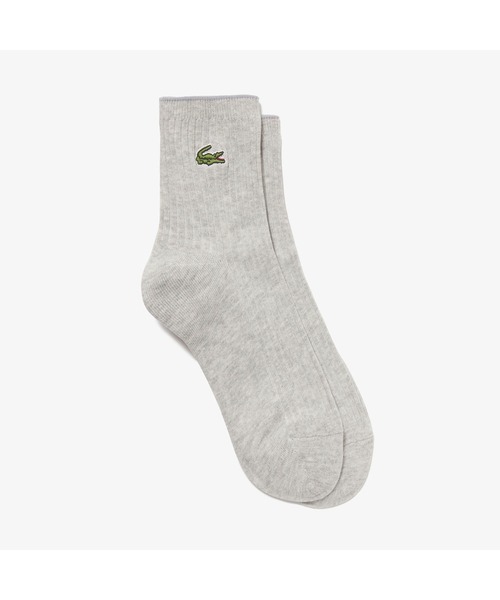 LACOSTE（ラコステ）の「《LACOSTE》3×2 リブ定番クルー（ソックス/靴下・レディース・グレー/ブラック/ホワイト/ネイビー・22-24）」の5枚目の写真