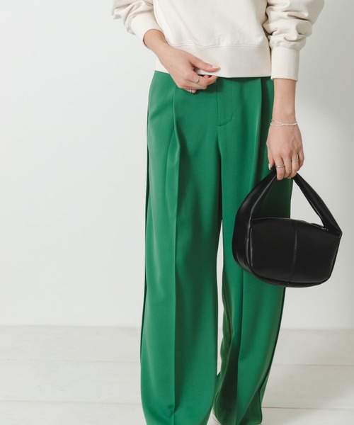 URBAN RESEARCH Sonny Label(アーバンリサーチサニーレーベル)の「ジョーゼットストレートパンツ(その他パンツ・レディース・ブラック/オフホワイト/グリーン・36/38)」の3枚目の写真