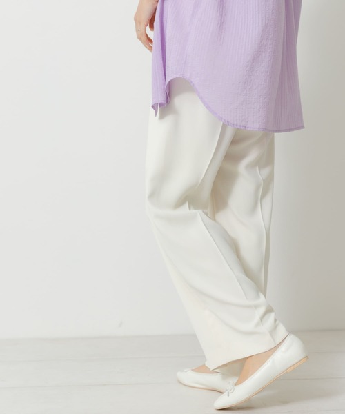 URBAN RESEARCH Sonny Label(アーバンリサーチサニーレーベル)の「ジョーゼットストレートパンツ(その他パンツ・レディース・ブラック/オフホワイト/グリーン・36/38)」の7枚目の写真