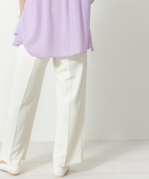 URBAN RESEARCH Sonny Label(アーバンリサーチサニーレーベル)の「ジョーゼットストレートパンツ(その他パンツ・レディース・ブラック/オフホワイト/グリーン・36/38)」の8枚目の写真