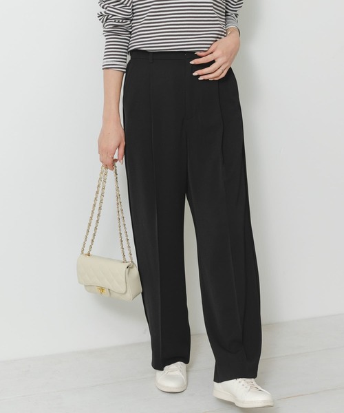 URBAN RESEARCH Sonny Label(アーバンリサーチサニーレーベル)の「ジョーゼットストレートパンツ(その他パンツ・レディース・ブラック/オフホワイト/グリーン・36/38)」の15枚目の写真