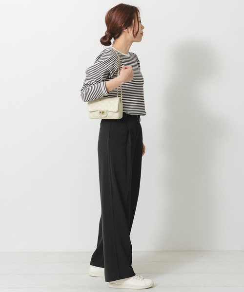 URBAN RESEARCH Sonny Label(アーバンリサーチサニーレーベル)の「ジョーゼットストレートパンツ(その他パンツ・レディース・ブラック/オフホワイト/グリーン・36/38)」の22枚目の写真