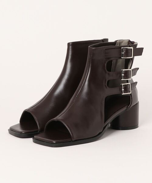 Fabby fabby（ファビィーファビィー）の「ベルトカットワークブーツサンダル（サンダル・レディース・ブラウン/ブラック/オフホワイト/ベージュ・SMALL/LARGE/MEDIUM）」の14枚目の写真