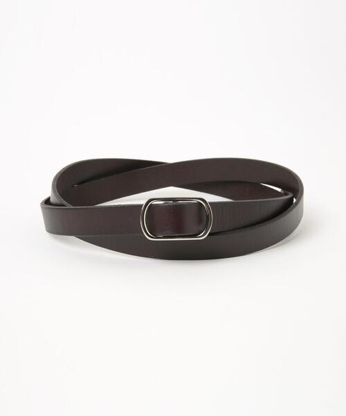 coen（コーエン）の「レザーピンレスナローベルト（ベルト・レディース・ダークブラウン/ブラック・FREE）」の9枚目の写真
