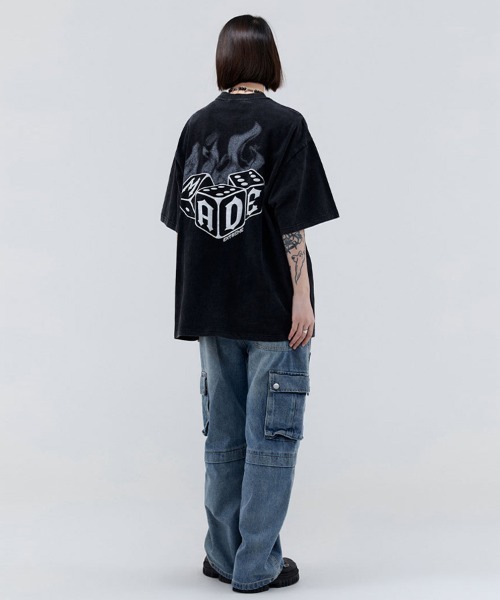 【 Jeans】バックロゴ 半袖 Tシャツ ブルー / 送料無料 バックプリントロゴTシャツ[品番：ANCW0009985]｜SHEPP（シープ