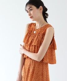 Ray BEAMS | Ray BEAMS / フリンジ ティアード ノースリーブ トップス(シャツ/ブラウス)