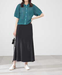 N.（N. Natural Beauty Basic） | 【S Size Line】サテンナロースカート(スカート)