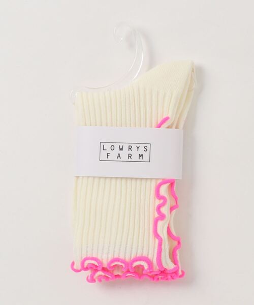 LOWRYS FARM（ローリーズファーム）の「メローソックス　195518（ソックス/靴下・キッズ・ホワイト/アイボリー/ブラック・MEDIUM/LARGE）」の4枚目の写真