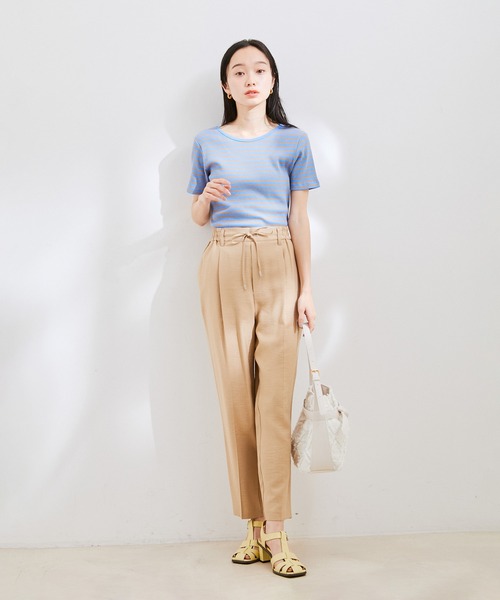 VIS（ビス）の「【洗える】【前後2WAY】テレコ半袖プルオーバー（Tシャツ/カットソー・レディース・ブラック/ブラウン系その他/ブルー系その他5/ホワイト・FREE）」の11枚目の写真