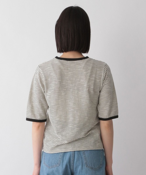 R❤︎. 様 LOWRYS FARM（ローリーズファーム）の「シアーボーダーTシャツ