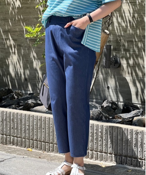 MB mint breeze(エムビーミントブリーズ)の「【L~5L 大きいサイズ】ニット ツイル カットレングス パンツ(その他パンツ・レディース・ブラック/ライトグリーン/ネイビー・LL/3L/5L/4L/L)」の13枚目の写真