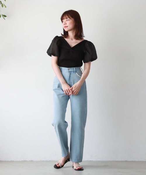 archives(アルシーヴ)の「2wayチェーンツイストドッキングニット(Tシャツ/カットソー・レディース・ブラック/オレンジ/オフホワイト・MEDIUM)」の16枚目の写真