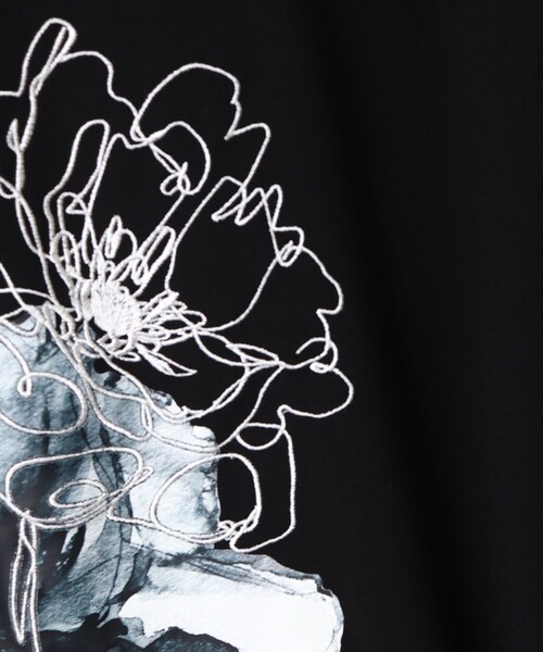 tk.TAKEO KIKUCHI（ティーケータケオキクチ）の「◆ウォーターフラワーTシャツ（Tシャツ/カットソー・メンズ・ブラック/ホワイト・02/01/03）」の11枚目の写真