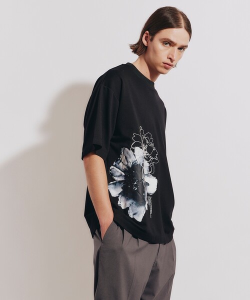 tk.TAKEO KIKUCHI（ティーケータケオキクチ）の「◆ウォーターフラワーTシャツ（Tシャツ/カットソー・メンズ・ブラック/ホワイト・02/01/03）」の17枚目の写真