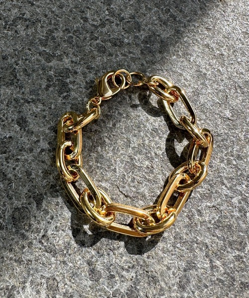 DouDou(ドゥドゥ)の「オーバルチェーンブレス(ブレスレット・レディース・ゴールド/シルバー・FREE)」の1枚目の写真