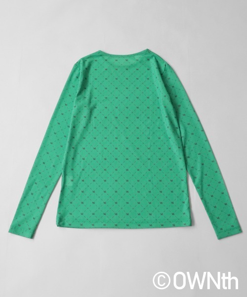 OWNth(オンス)の「モノグラムシアーメッシュトップス(Tシャツ/カットソー・レディース・ブラック/グレー系その他/グリーン/ブルー・FREE)」の8枚目の写真