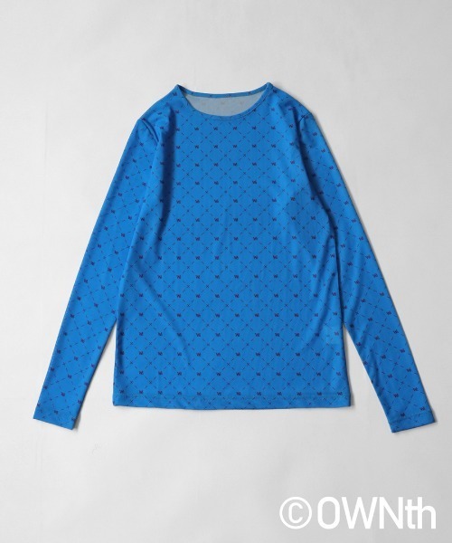OWNth(オンス)の「モノグラムシアーメッシュトップス(Tシャツ/カットソー・レディース・ブラック/グレー系その他/グリーン/ブルー・FREE)」の12枚目の写真