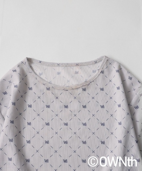 OWNth(オンス)の「モノグラムシアーメッシュトップス(Tシャツ/カットソー・レディース・ブラック/グレー系その他/グリーン/ブルー・FREE)」の22枚目の写真