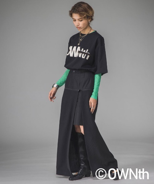 OWNth(オンス)の「モノグラムシアーメッシュトップス(Tシャツ/カットソー・レディース・ブラック/グレー系その他/グリーン/ブルー・FREE)」の20枚目の写真