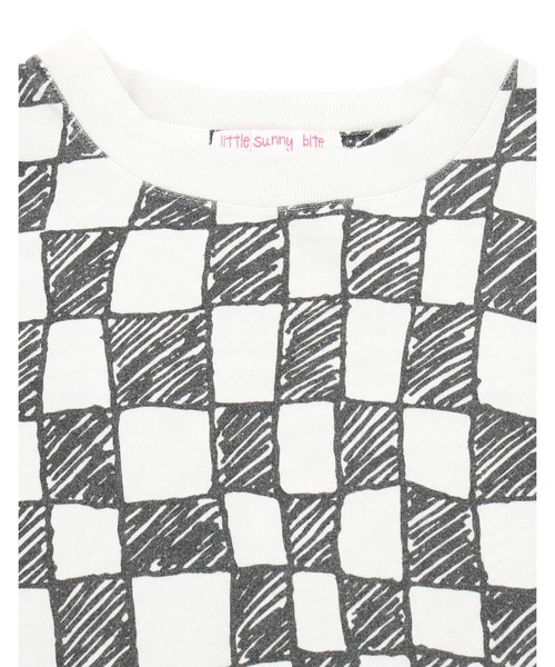 Little sunny bite（リトルサニーバイト）の「Checker big tee（Tシャツ/カットソー・レディース・ブラック/ピンク/グリーン・SMALL/MEDIUM）」の7枚目の写真