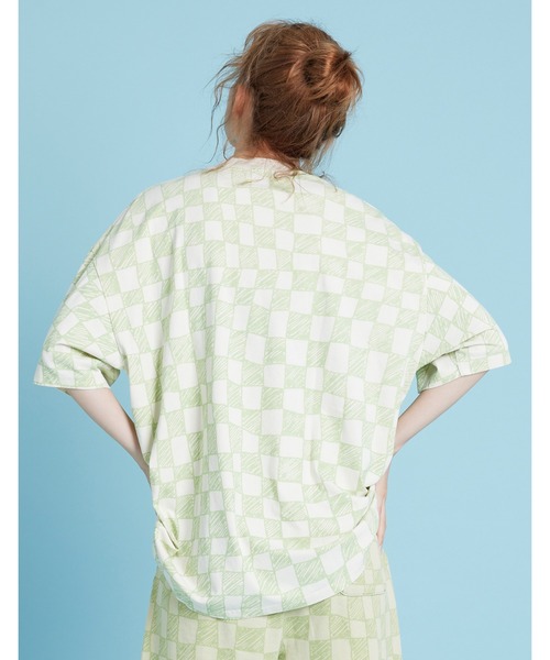 Little sunny bite（リトルサニーバイト）の「Checker big tee（Tシャツ/カットソー・レディース・ブラック/ピンク/グリーン・SMALL/MEDIUM）」の14枚目の写真