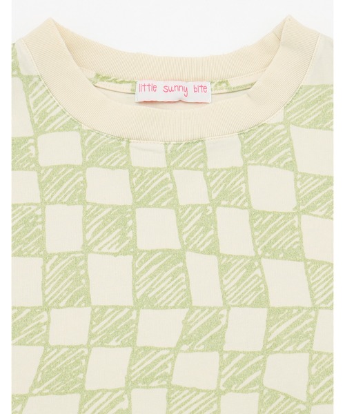Little sunny bite（リトルサニーバイト）の「Checker big tee（Tシャツ/カットソー・レディース・ブラック/ピンク/グリーン・SMALL/MEDIUM）」の15枚目の写真