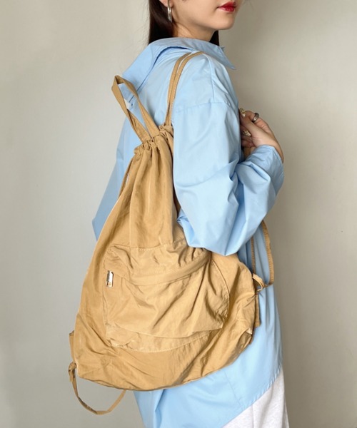 CLEA(クレア)の「カジュアルナップザック/リュック(バックパック/リュック・レディース・ブラック/ピンク/ホワイト/ベージュ・FREE)」の3枚目の写真