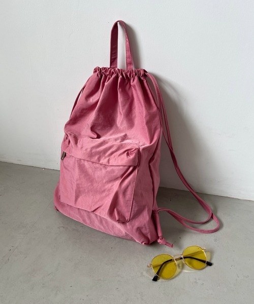 CLEA(クレア)の「カジュアルナップザック/リュック(バックパック/リュック・レディース・ブラック/ピンク/ホワイト/ベージュ・FREE)」の6枚目の写真