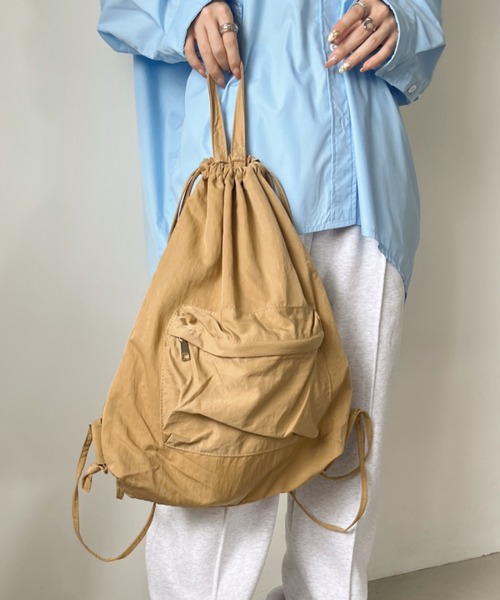 CLEA(クレア)の「カジュアルナップザック/リュック(バックパック/リュック・レディース・ブラック/ピンク/ホワイト/ベージュ・FREE)」の15枚目の写真