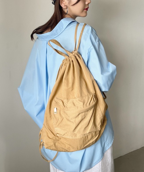 CLEA(クレア)の「カジュアルナップザック/リュック(バックパック/リュック・レディース・ブラック/ピンク/ホワイト/ベージュ・FREE)」の16枚目の写真