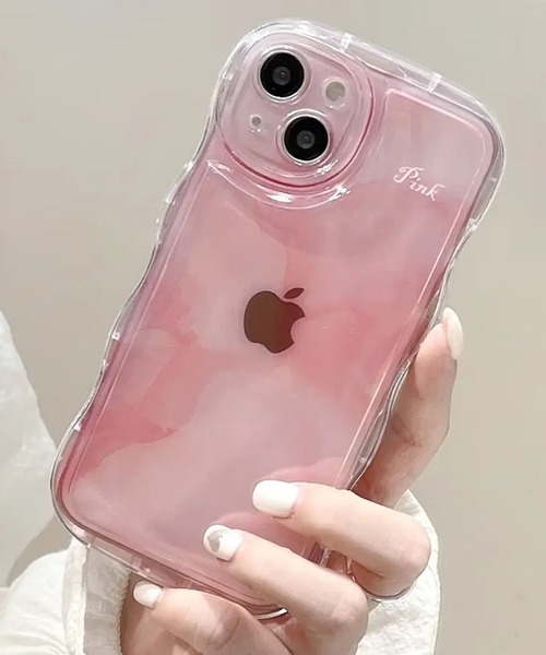 BARELY BLUE（ベアリーブルー）の「【 BARELY BLUE / ベアリーブルー 】 カラー インク グラデーション iPhoneケース/11.11pro.12.12pro.13.13pro.14.14pro（スマホケース/カバー・レディース・ブラック/ピンク/グリーン・F/H/A/B/D/G/C/E）」の3枚目の写真