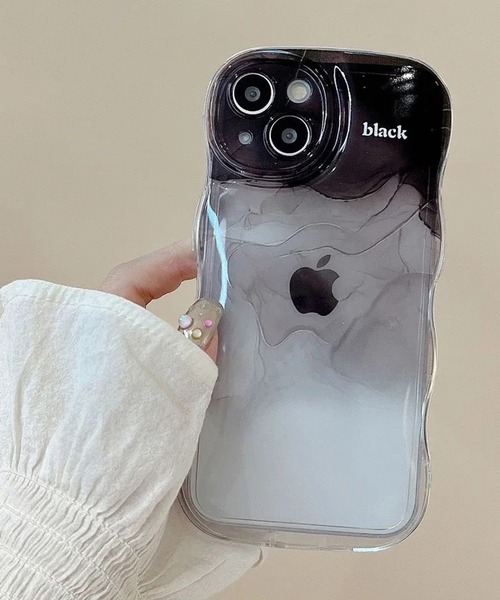 BARELY BLUE（ベアリーブルー）の「【 BARELY BLUE / ベアリーブルー 】 カラー インク グラデーション iPhoneケース/11.11pro.12.12pro.13.13pro.14.14pro（スマホケース/カバー・レディース・ブラック/ピンク/グリーン・F/H/A/B/D/G/C/E）」の2枚目の写真