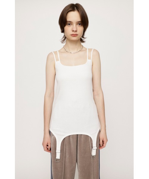 キャミソール 2way knit tank camisole - 2wayニットタンクキャミソール - TALLサイズ 〕 【前後2WAY】アルビ二スタスムース キャミソール