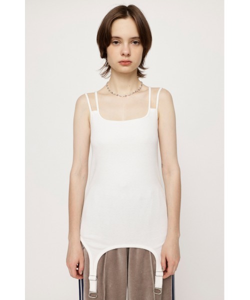 SLY（スライ）の「2WAY CAMI TANK 2ウェイ キャミソール タンクトップ（キャミソール・レディース・ホワイト/オレンジ系その他・FREE）」の5枚目の写真