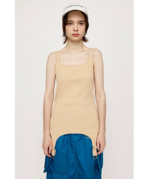 キャミソール 2way knit tank camisole - 2wayニットタンクキャミソール - 2WAYリブニットタンクトップ | BLATE