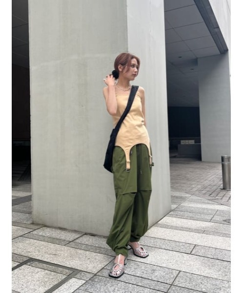 SLY（スライ）の「2WAY CAMI TANK 2ウェイ キャミソール タンクトップ（キャミソール・レディース・ホワイト/オレンジ系その他・FREE）」の21枚目の写真